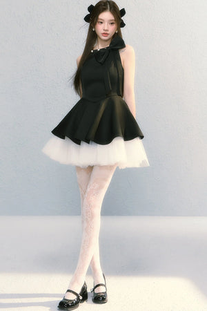 Obsidian Bow Sleeveless Dress