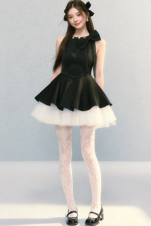 Obsidian Bow Sleeveless Dress