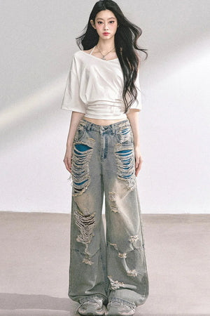 Off-Shoulder Halter Neck Rayon Top