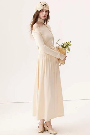 Off-Shoulder Knit Dress