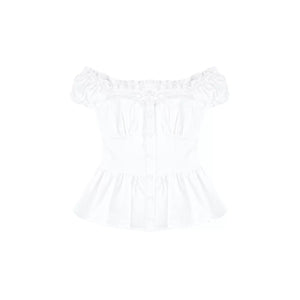 Off-Shoulder Lace Patchwork Set-Up