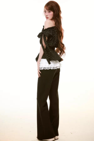 Off-Shoulder Ruffled Top Set-Up