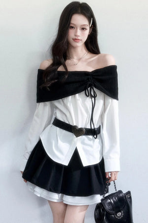Off-Shoulder Slimming Top Set-Up