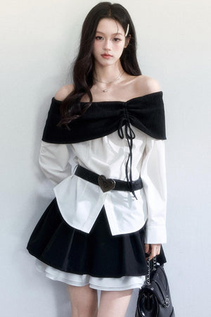 Off-Shoulder Slimming Top Set-Up