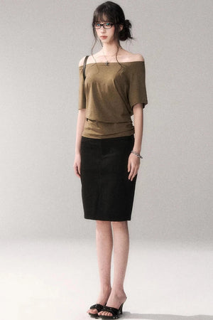 Off-Shoulder Stretchy Summer Top