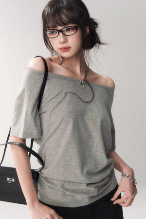Off-Shoulder Stretchy Summer Top