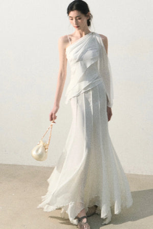 Off-Shoulder Waist-Cinching Top Set-Up