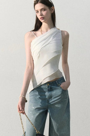 Off-Shoulder Waist-Cinching Top Set-Up