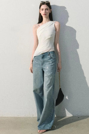 Off-Shoulder Waist-Cinching Top Set-Up