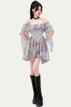 Oil Painting Style Romantic Dress