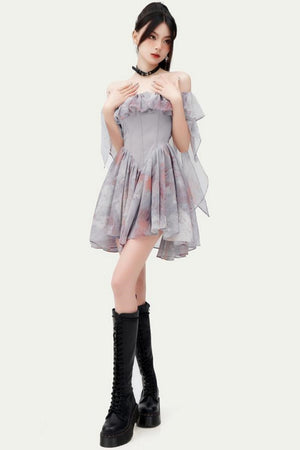 Oil Painting Style Romantic Dress