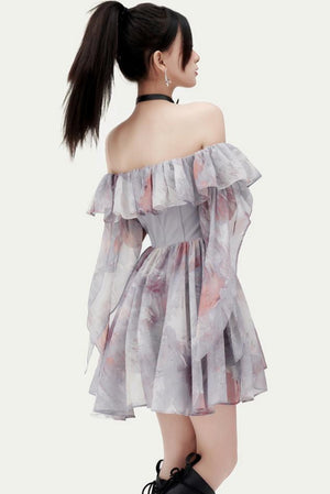 Oil Painting Style Romantic Dress