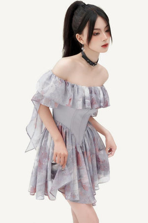 Oil Painting Style Romantic Dress