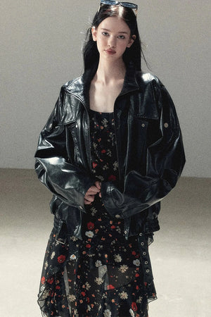 Oil Wax PU Leather Jacket