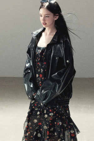 Oil Wax PU Leather Jacket