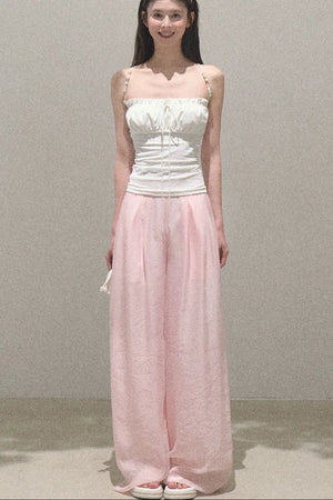 Old Money Mesh Wide-Leg Pants