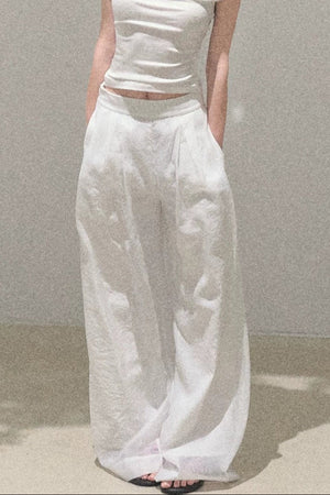 Old Money Mesh Wide-Leg Pants