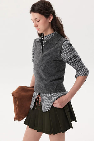 Old Money Wool Shirt & Vest Set-Up