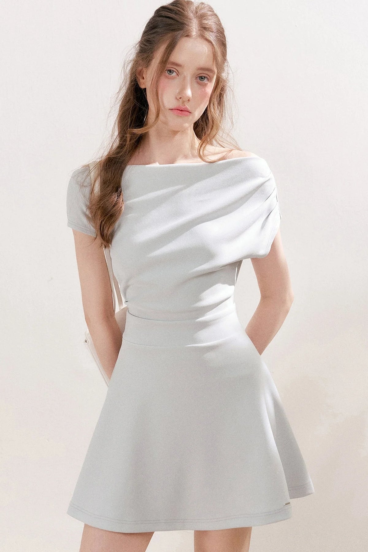 One-Shoulder A-Line Mini Dress