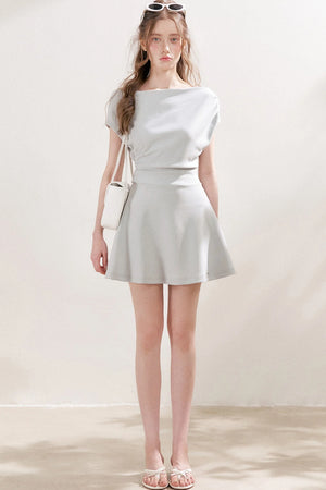 One-Shoulder A-Line Mini Dress