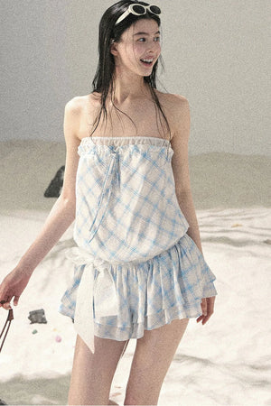 One-Shoulder French Quilted Dress