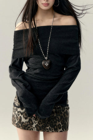 One-Shoulder Knit Vest Top