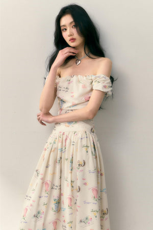 One-Shoulder Pleated Summer Dress