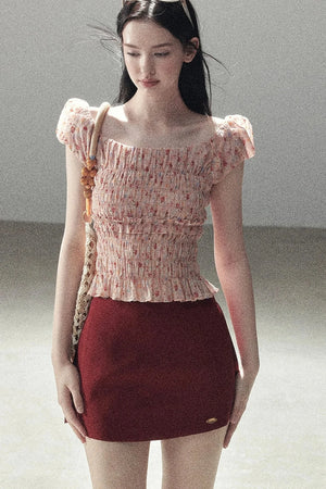 Orange Sunset Floral Blouse