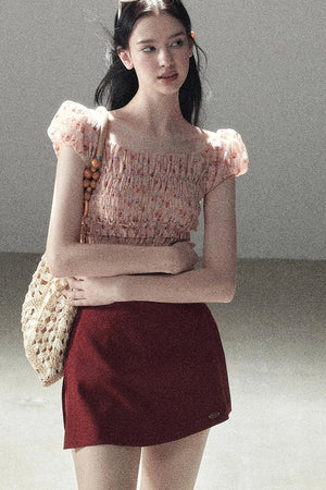 Orange Sunset Floral Blouse