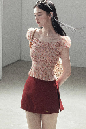 Orange Sunset Floral Blouse
