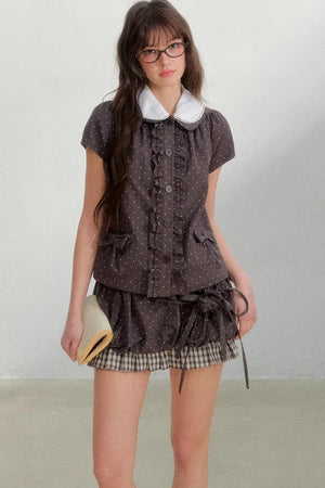 Orderly Wave Floral Skirt Set-Up