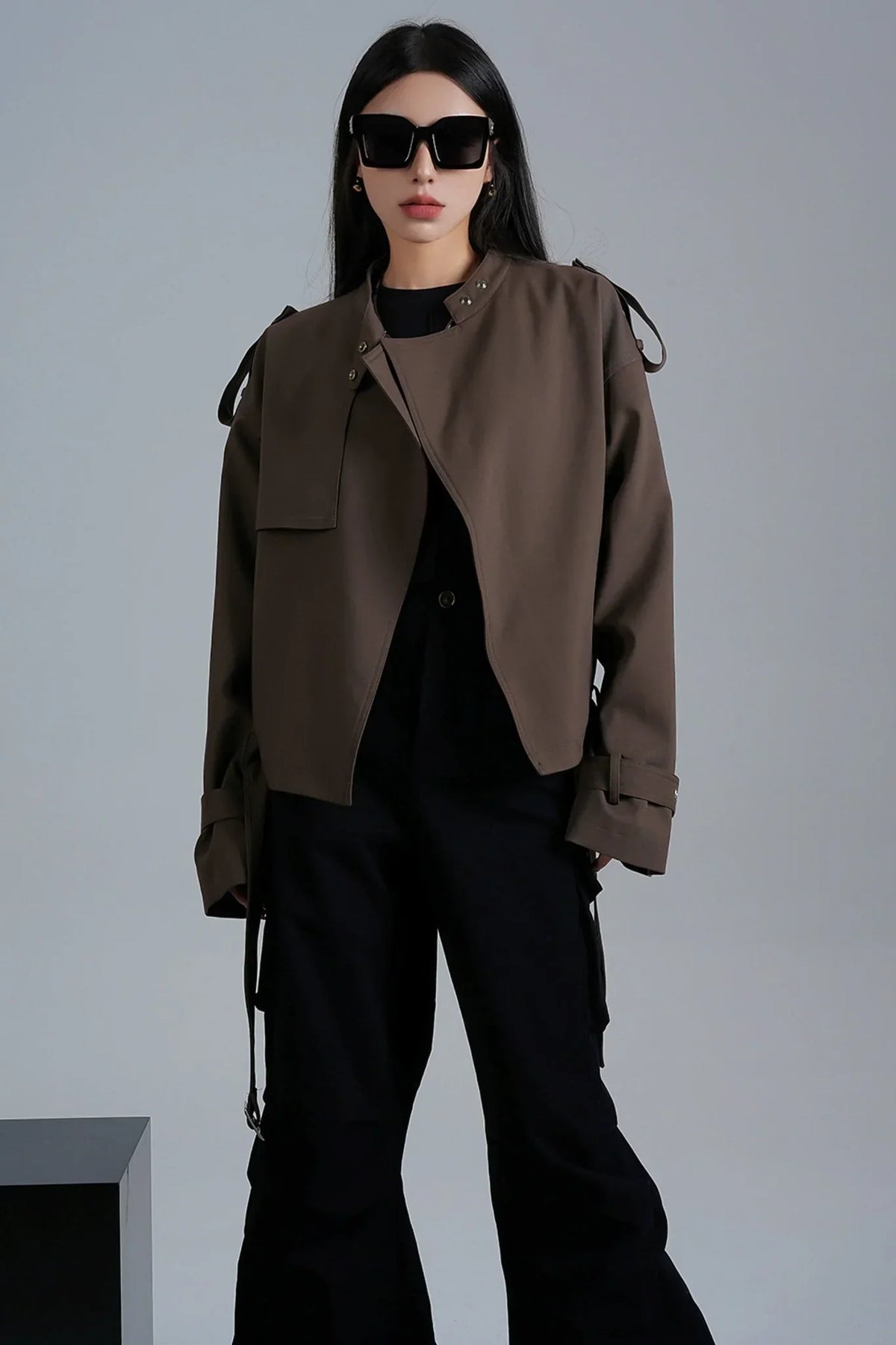 Original Design Cropped Trench Coat