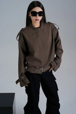 Original Design Cropped Trench Coat