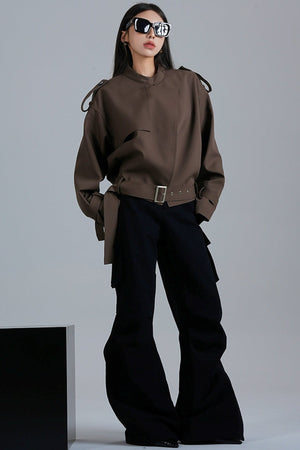 Original Design Cropped Trench Coat