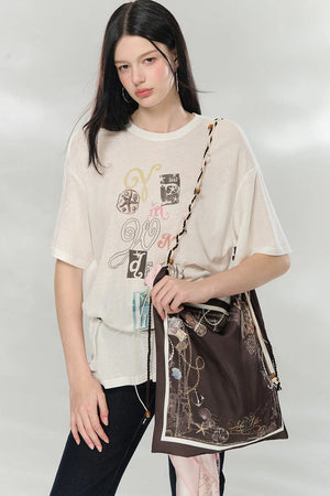 Original Print Oversized Top