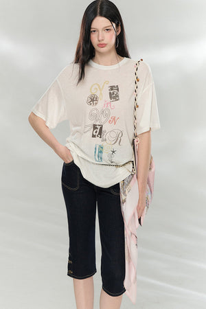 Original Print Oversized Top