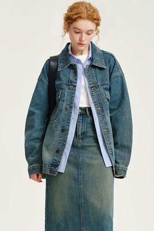 Oversized Blue Denim Jacket