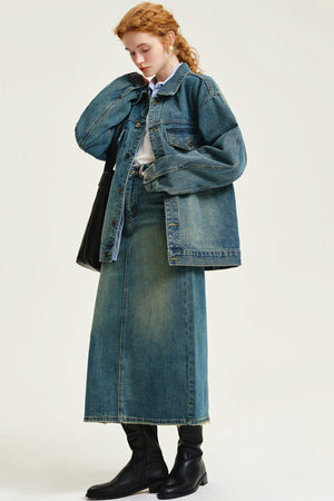 Oversized Blue Denim Jacket
