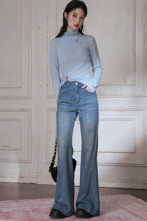 Oxygen Blue Turtleneck Sweater