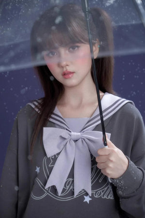 Oxygen Gray-Purple Sailor Dress