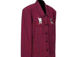 Padded shoulder denim Jacket