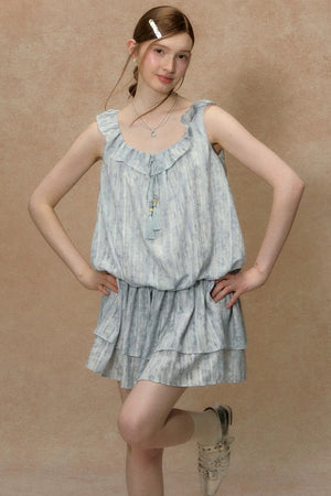 Painted Sky Square Neck Dress