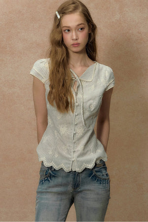 Paper Boat Striped Blouse