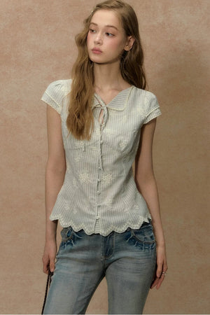 Paper Boat Striped Blouse