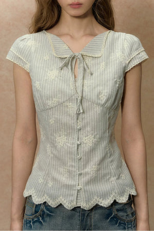 Paper Boat Striped Blouse