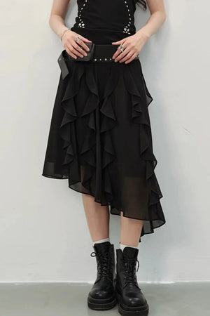 Parisian Shadows Chiffon Skirt