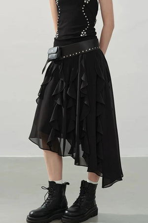 Parisian Shadows Chiffon Skirt