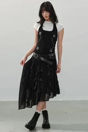 Parisian Shadows Chiffon Skirt