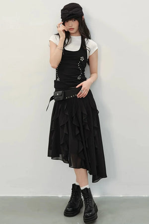 Parisian Shadows Chiffon Skirt