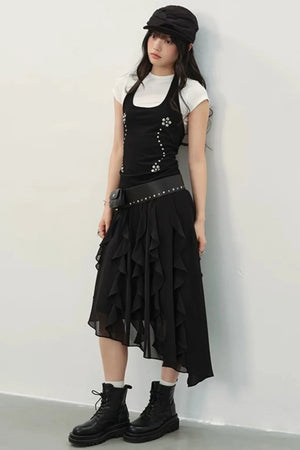 Parisian Shadows Chiffon Skirt